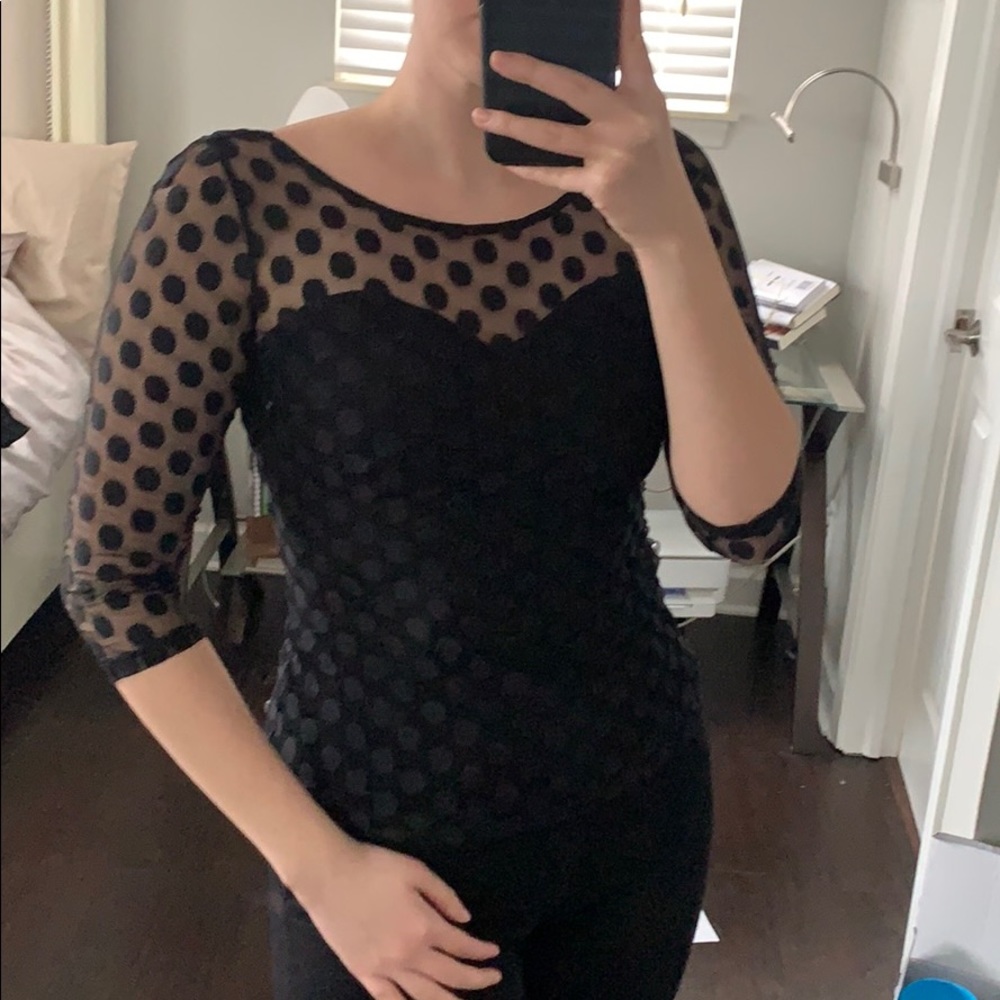 Lined Mesh Top